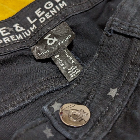 Size 20 Star Print Stretch Denim - Love & Legend - Picture 4 of 6